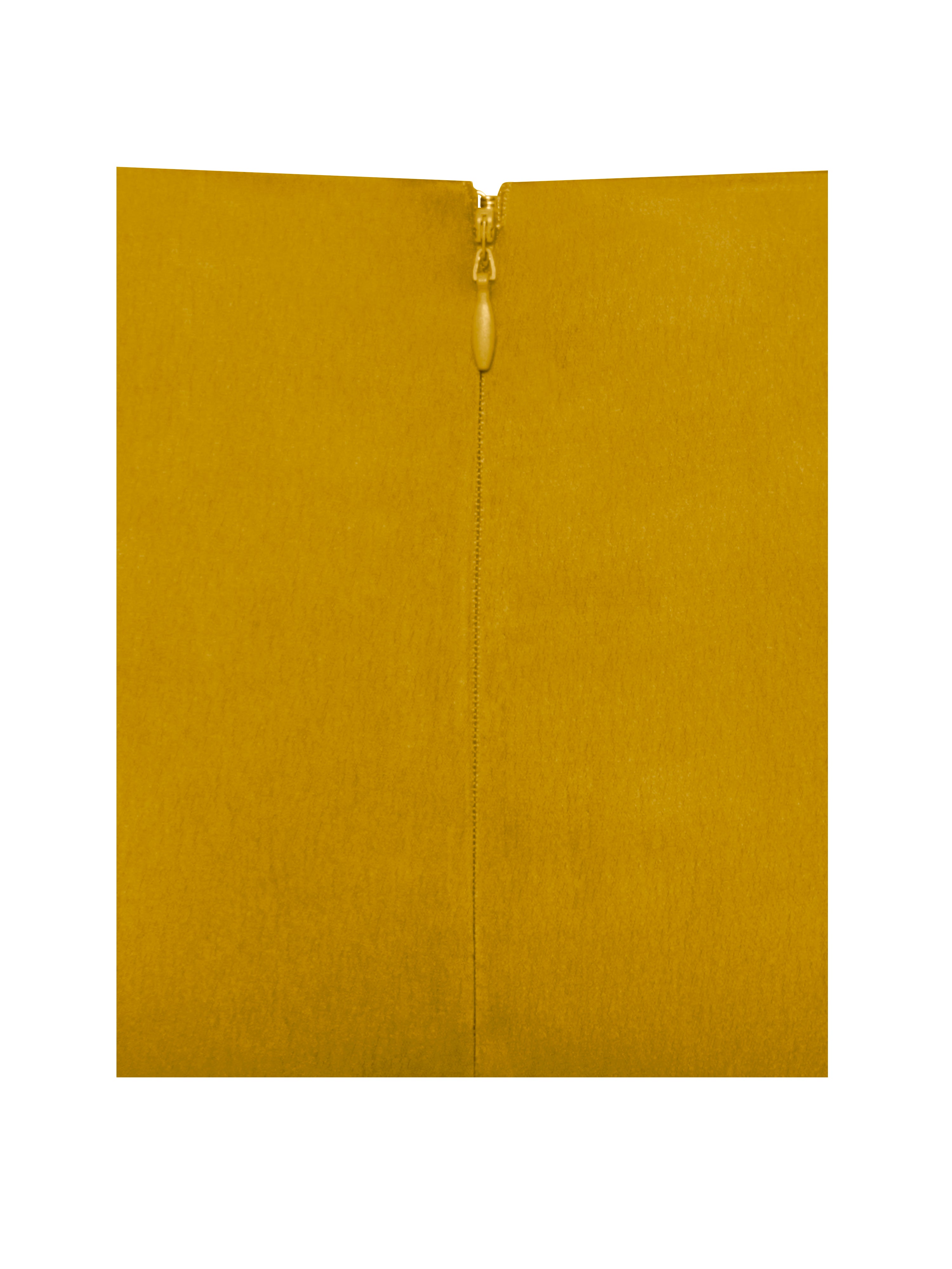 Ivona Gold Halter Neck Double Duchess Satin Gown